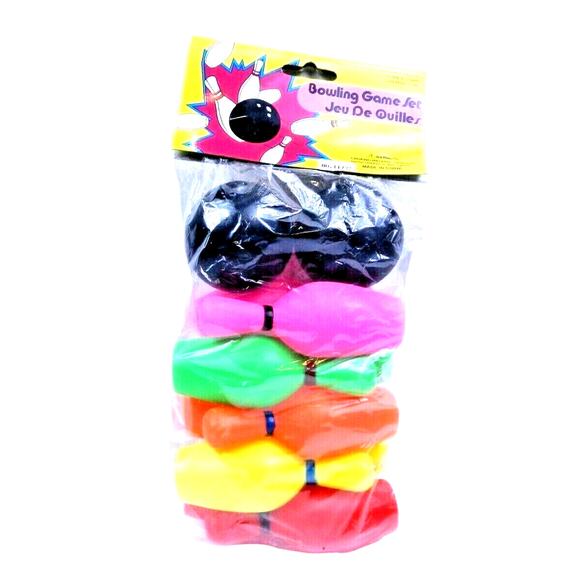 Vintage Bowling Game Toy 12 Piece Set Rare 1980's Sealed New HS-3010 - Picture 3 of 6